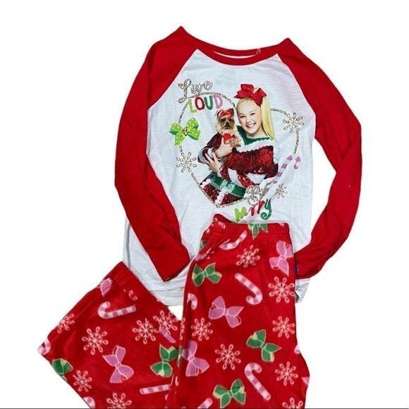 New JoJo Siwa Christmas Pajamas, 2 Piece Holiday Set, Size 6 6X - Picture 4 of 4